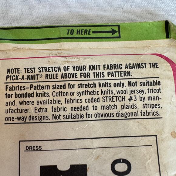 Simplicity 8981 Jiffy Dress Sewing Pattern Sz Small 10-12 Miss 1979 - Picture 4 of 5